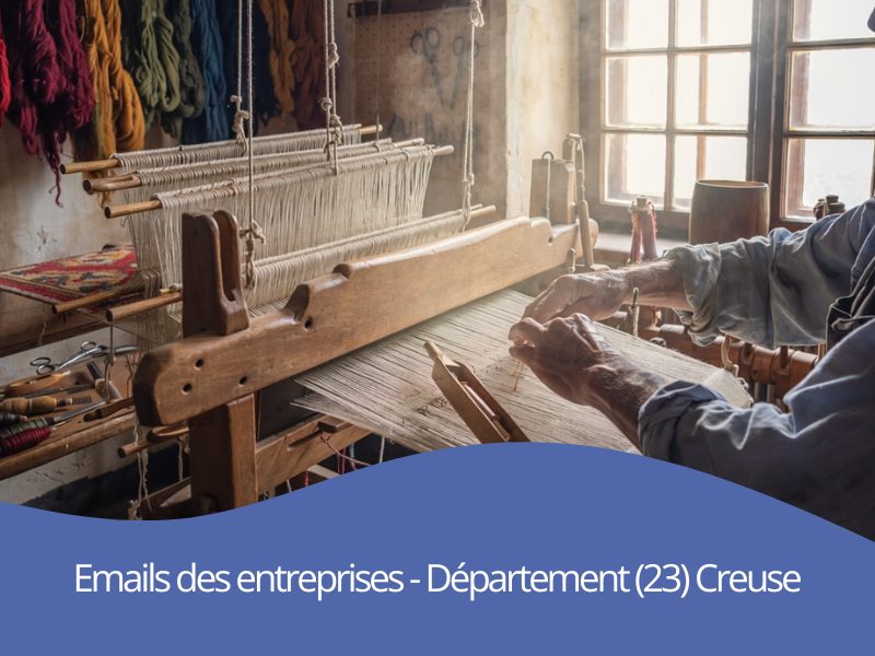 Où trouver les emails btob des entreprises du département 23 Creuse Nouvelle-Aquitaine ?