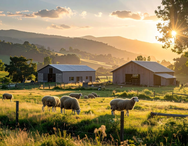Exploitation agricole aveyronnaise, filière élevage emblématique du département