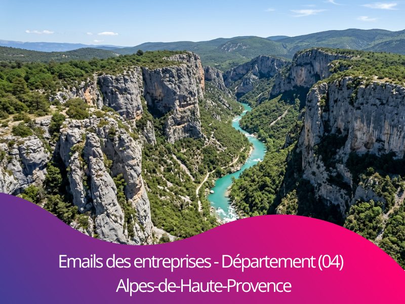 Pourquoi acheter les emails BtoB des entreprises du département 04 Alpes-de-Haute-Provence Provence-Alpes-Côte d’Azur ?
