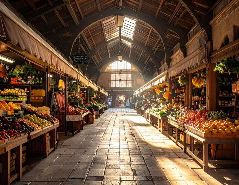 Marché de Brive-la-Gaillarde, principal pôle économique de la Corrèze